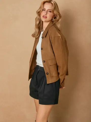 Faux Suede Jacket