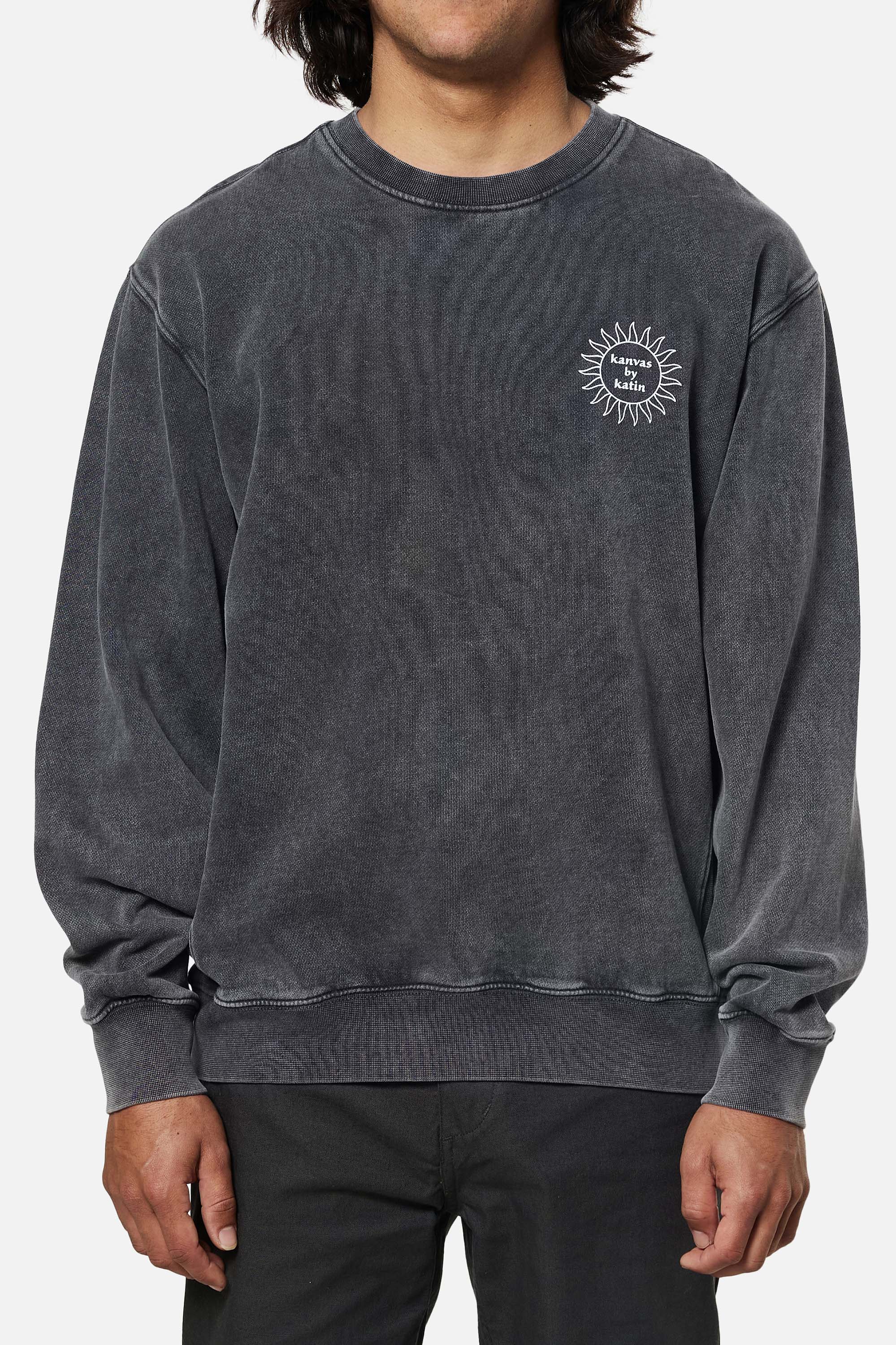 Katin Scortch Crew Sweatshirt | Black Sand Wash
