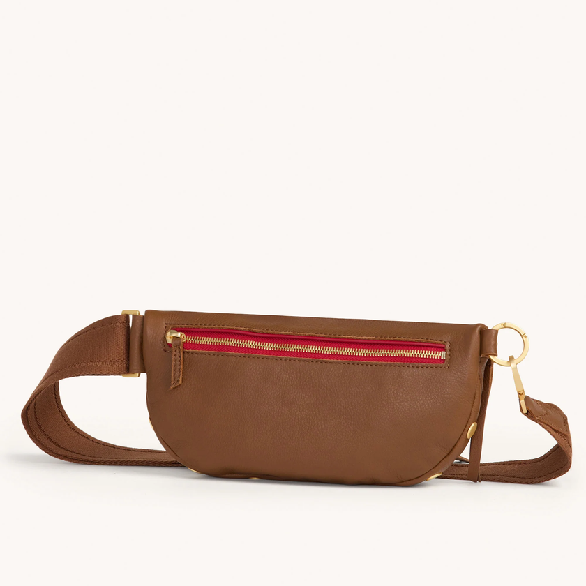 *Charles Crossbody Med-Mahogany Pebble