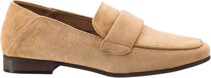 SHES A KEEPER, camel faux suede-side