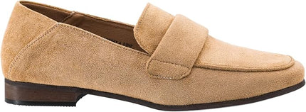 SHES A KEEPER, camel faux suede-side