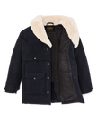 Filson Lined Wool Packer Coat navy stock open
