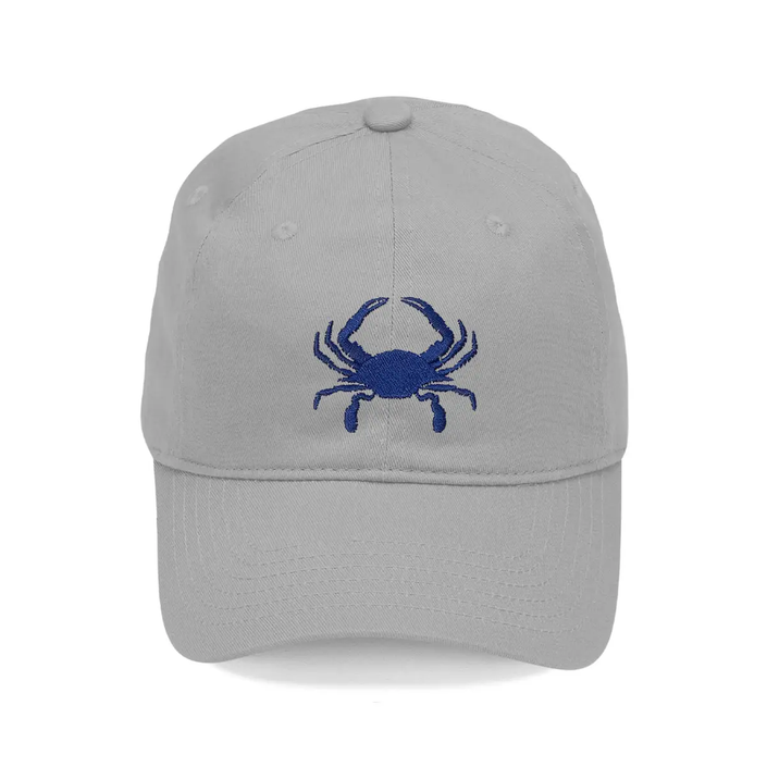 Crab Embroidered Cap Grey