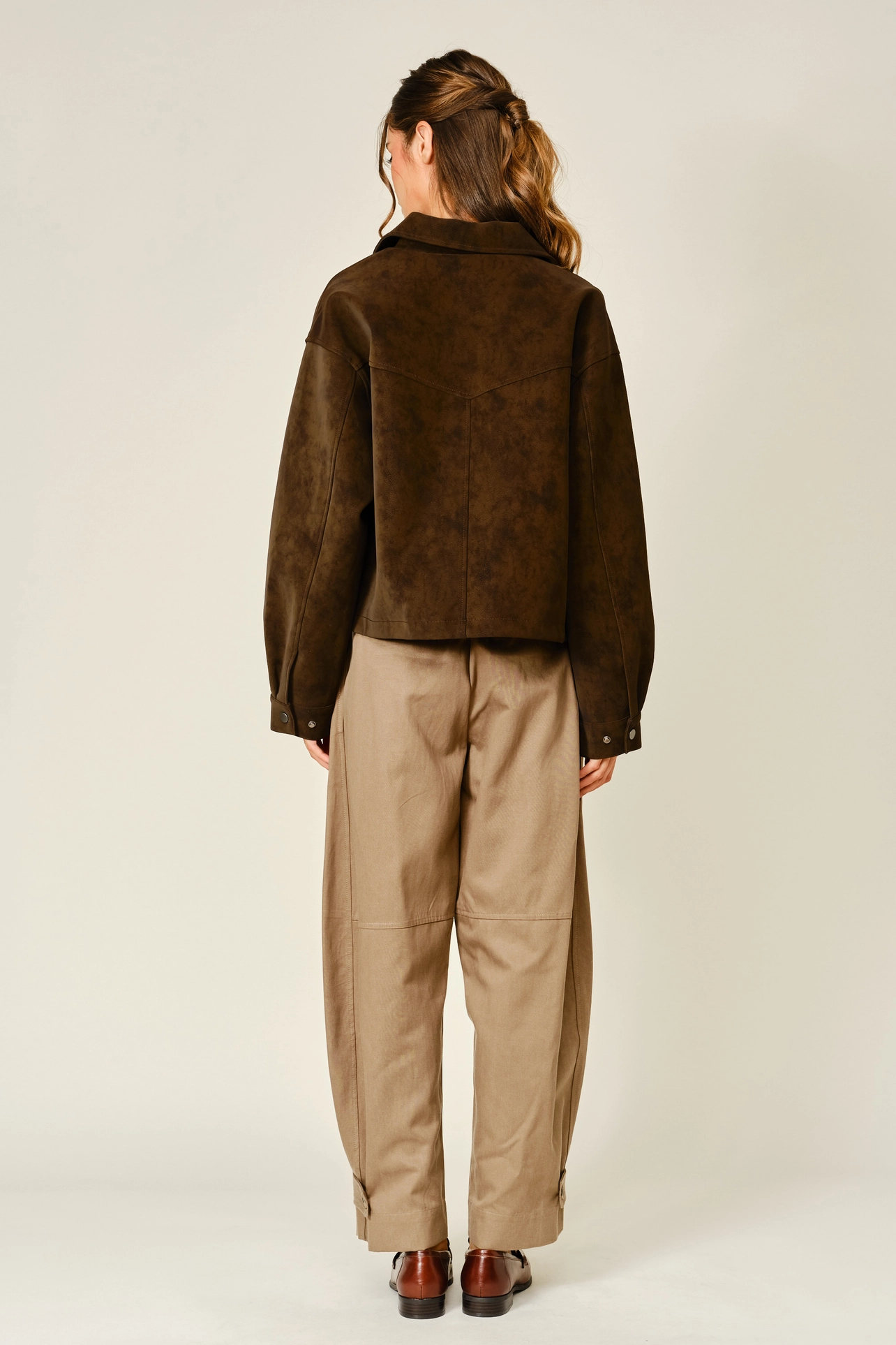 Vintage Vegan Leather Bomber Jacket