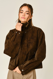 Vintage Vegan Leather Bomber Jacket