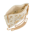 Toast of the Town Beaded Champagne Glasses Crossbody Handbag top/interior