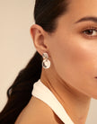 Sterling silver-plated irregular earrings