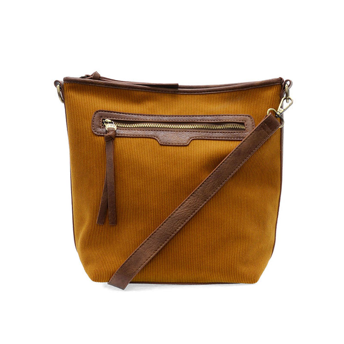 Corduroy Silas Bucket Crossbody dijon
