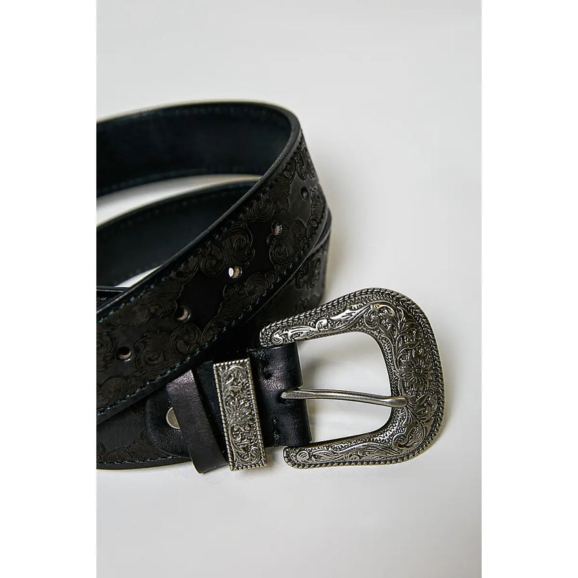 Western Inspired Floral Embossed Belt