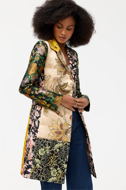 LIMITED EDITION JACQUARD COAT black right side