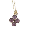 Genuine Gemstone Clover Flower Amethyst