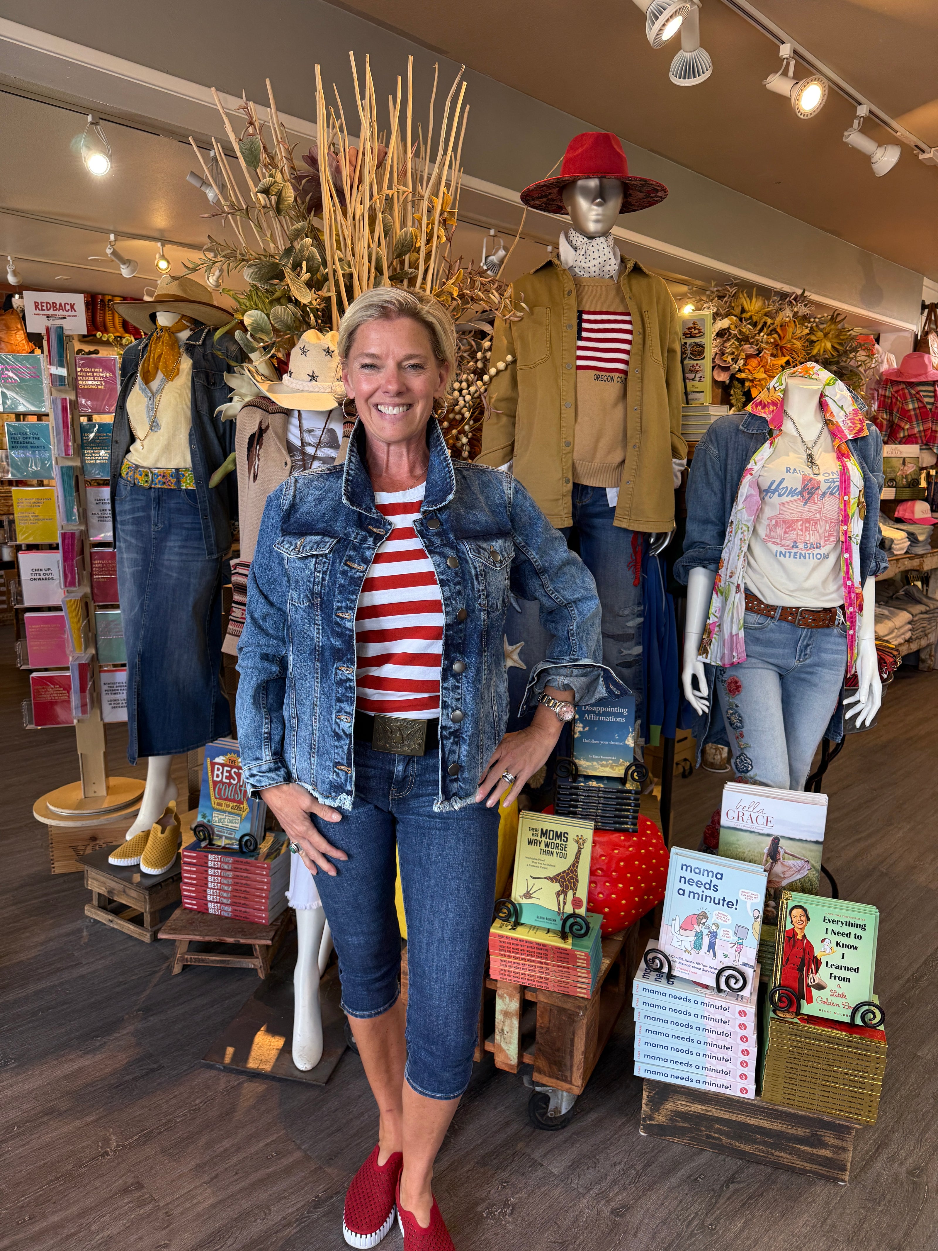 Cowboy Boot Denim Jacket front