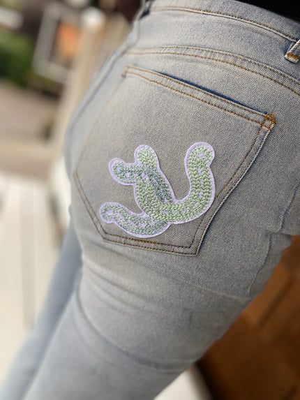 Western Patch Denim Jeans