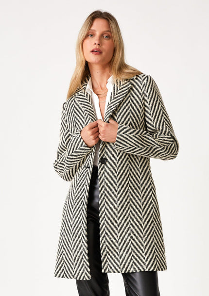 Karol CHEVRON COAT WI SIDE POCKETS