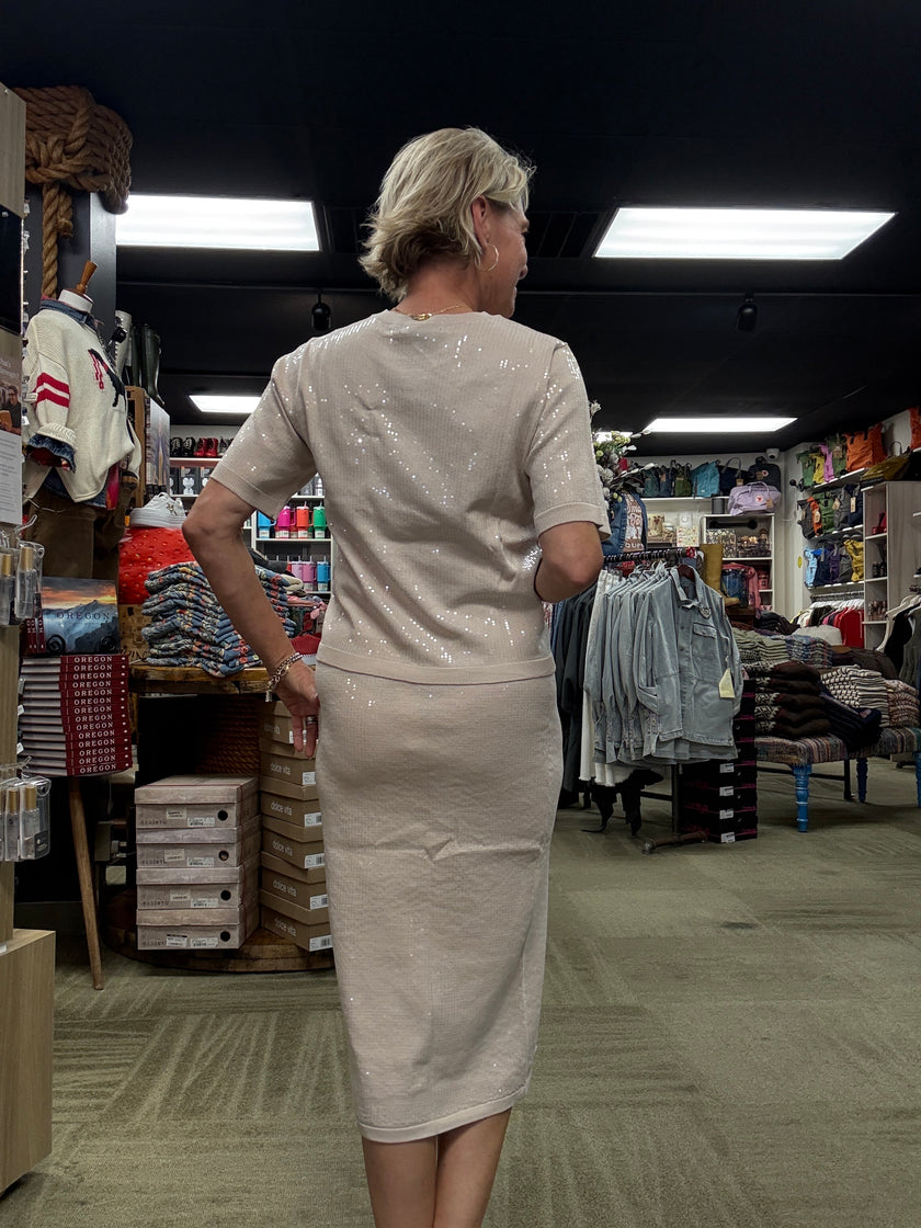 SPARKLE SEQUIN Pencil Skirt