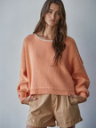 The April Knit Sweater, coral-front