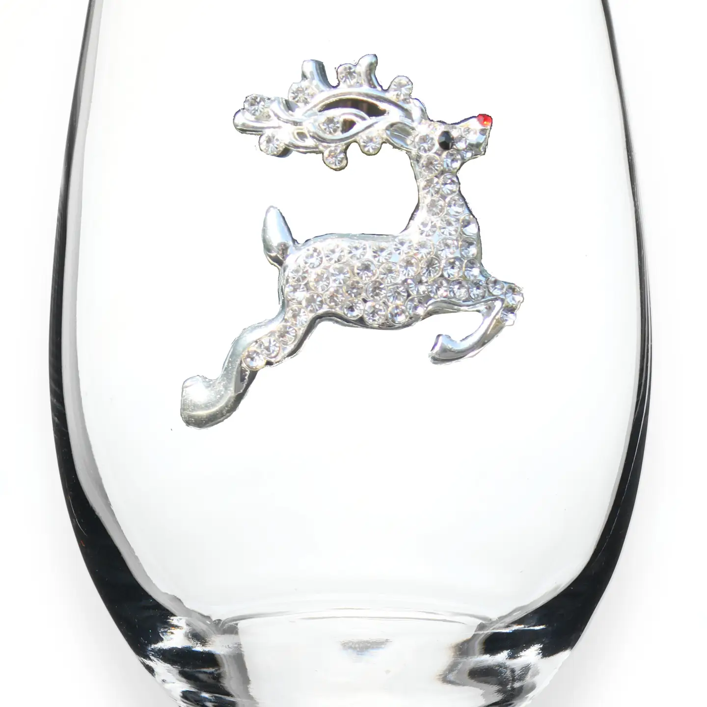 Reindeer Stemless Wine Glass