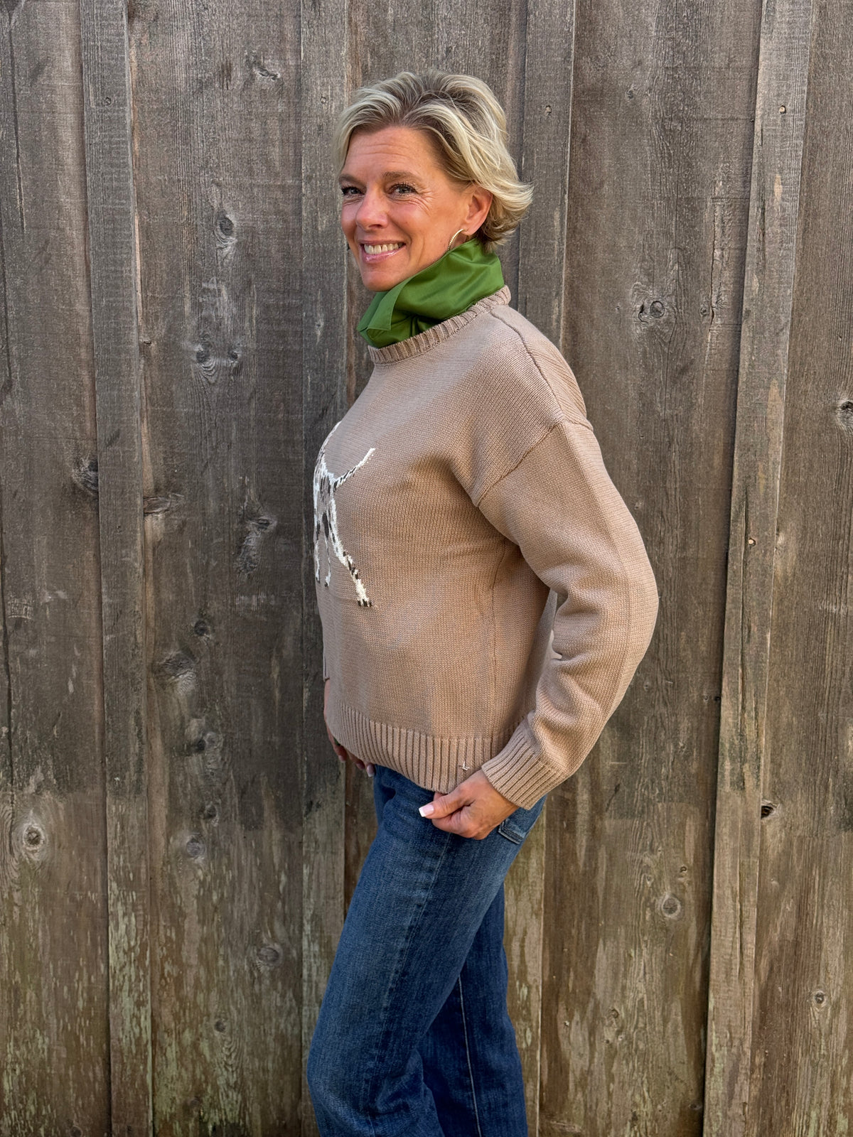 Knit Dog Pointer Sweater