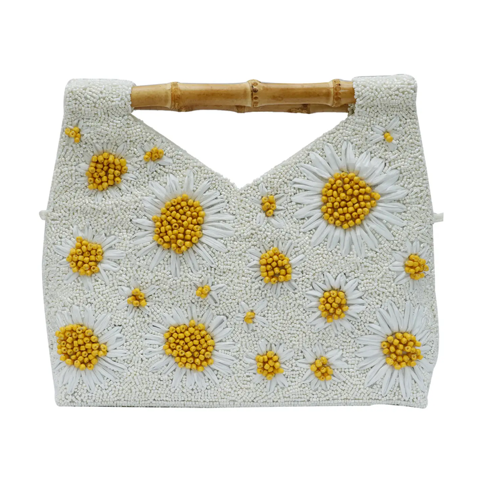 Beaded Daisy Tote