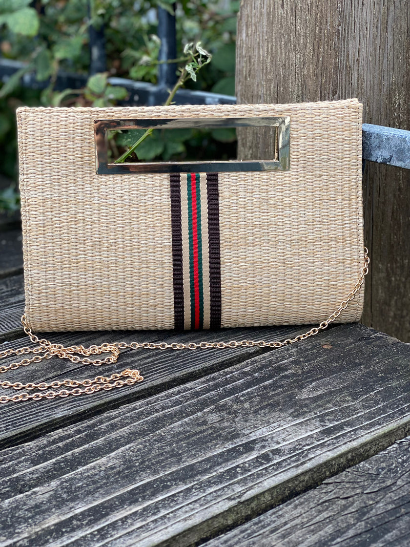 Straw Chloe Tan Gucci Vert Bamboo Toggle back