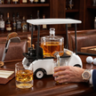 Golf Cart Decanter with 2 Glasses