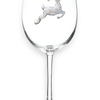 ReindeerJeweled Stemed Wine Glass