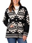 Parker Cardigan, black multi
