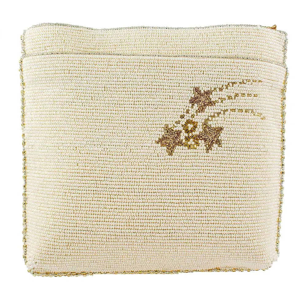 Toast of the Town Beaded Champagne Glasses Crossbody Handbag back