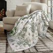 Winter Sleigh Ride Quilted Throw Green