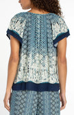 Woven Top With Front Tie