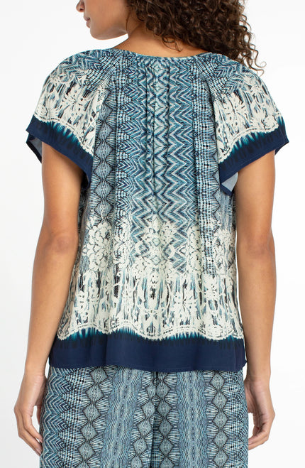 Woven Top With Front Tie, nomad-back