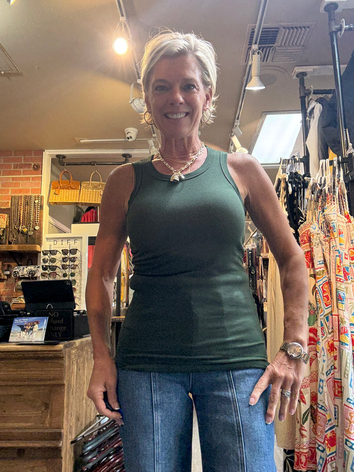 Essential Micro-Ribbed Athleisure Tank Top