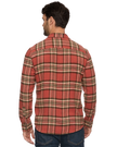 SEABROOK LS VINTAGE WASH FLANNEL SHIRT back brick/brown