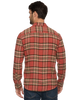 SEABROOK LS VINTAGE WASH FLANNEL SHIRT back brick/brown