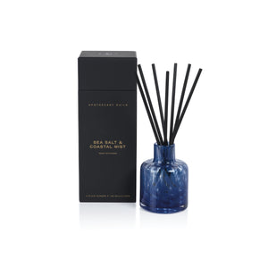 Apothecary Guild Opal Glass Reed Diffuser in Gift Box | Sea Salt & Coastal Mist