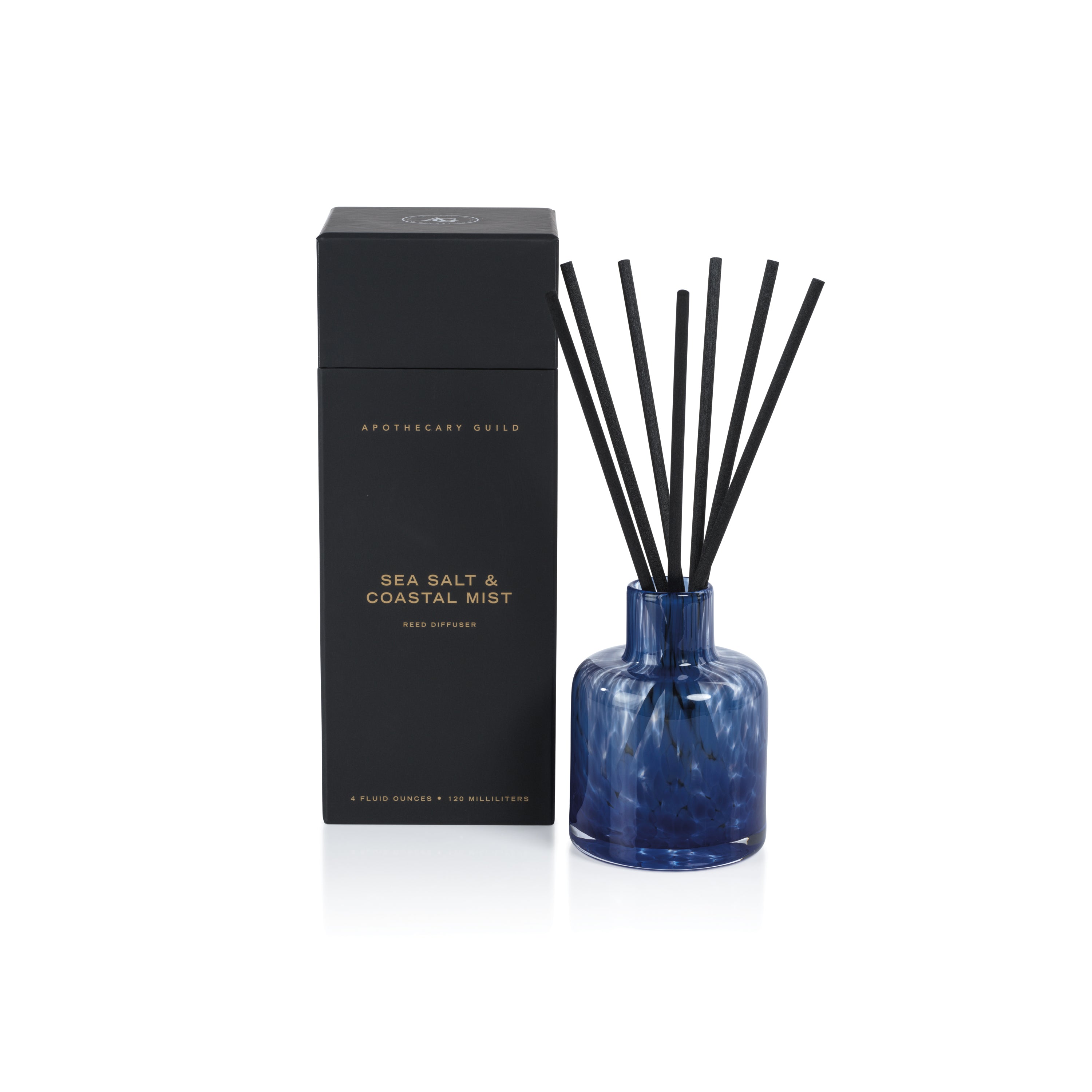 Apothecary Guild Opal Glass Reed Diffuser in Gift Box | Sea Salt & Coa ...
