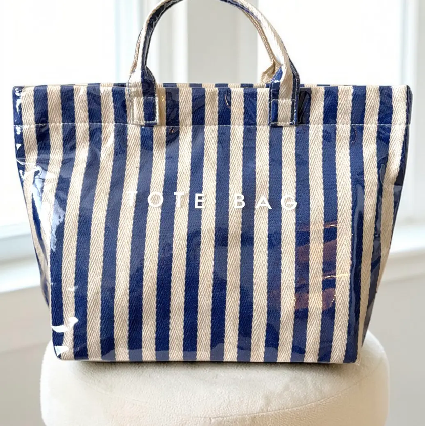 Everyday Adventure Bag Blue and Beige Stripe