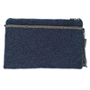 ork It Denim Blue Beaded Embellished Crossbody Clutch