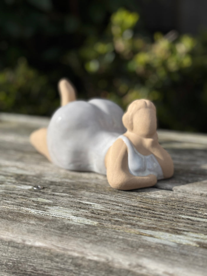 Sunbathing Lady Laying-Ceramic