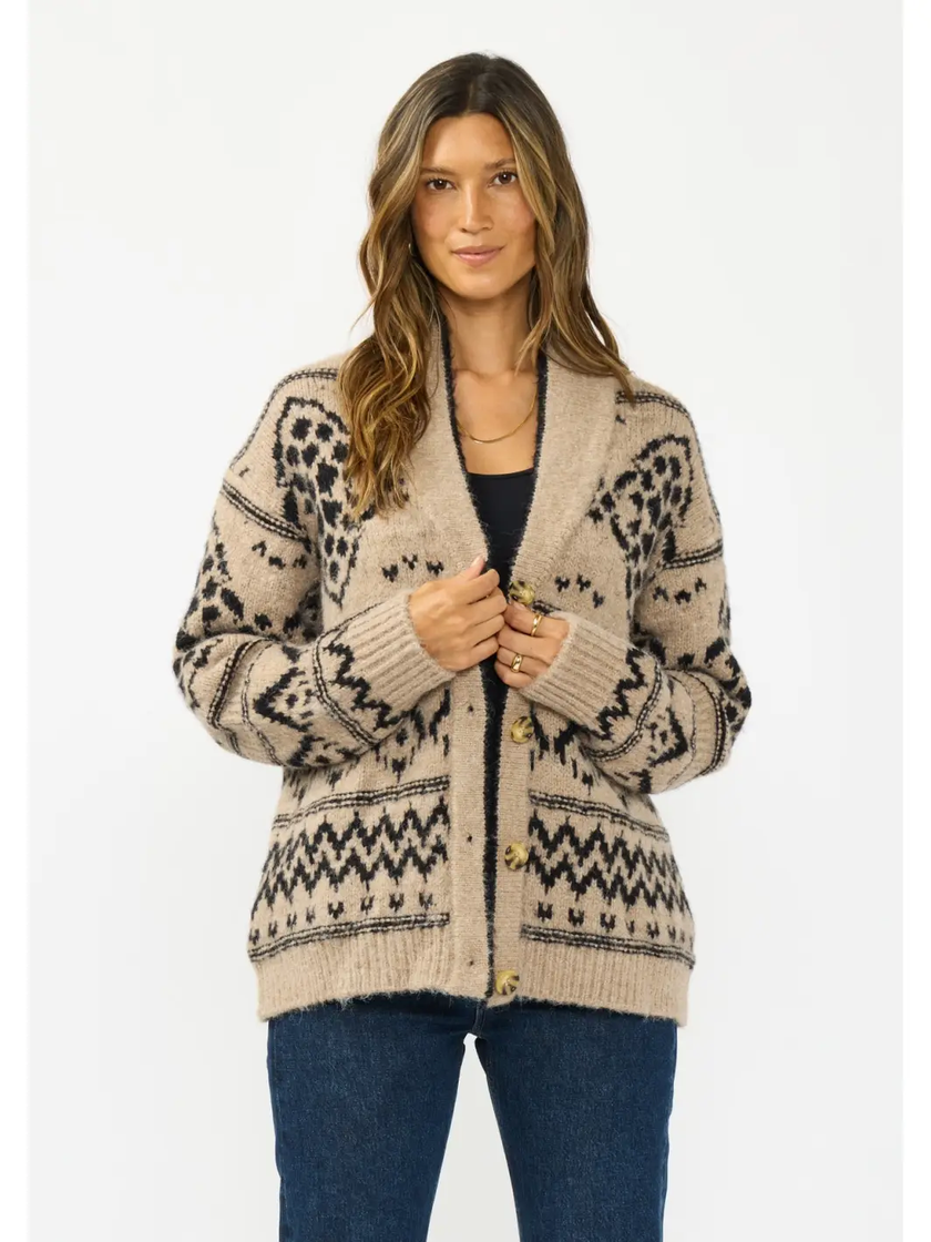 Tribal Button Sweater Cardigan