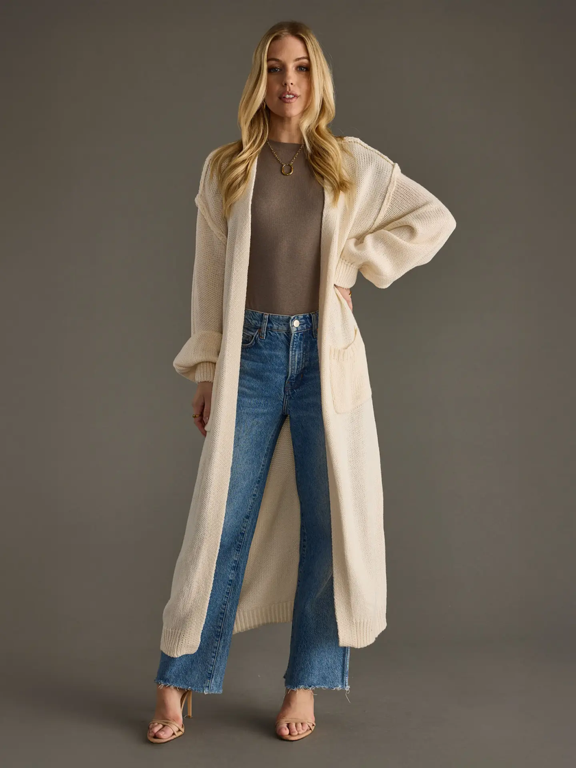 Duster Cardigan ivory front