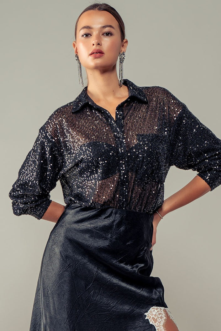 Shine Through Mesh Shirt