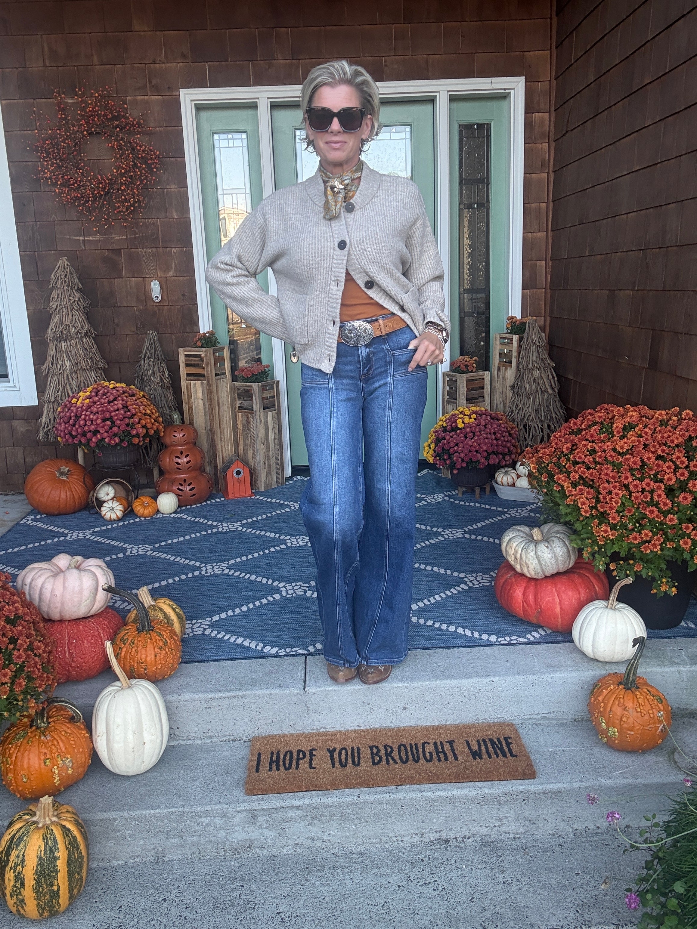 Dionne Crew Neck Sweater Cardigan