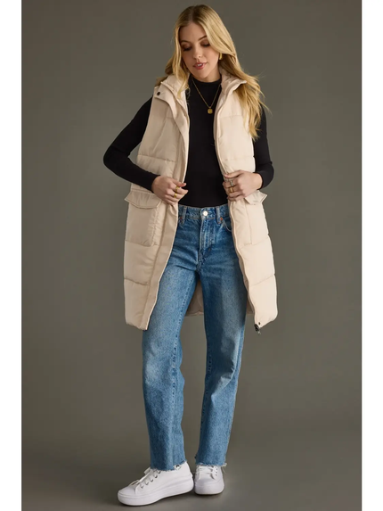 Cream Long Vest
