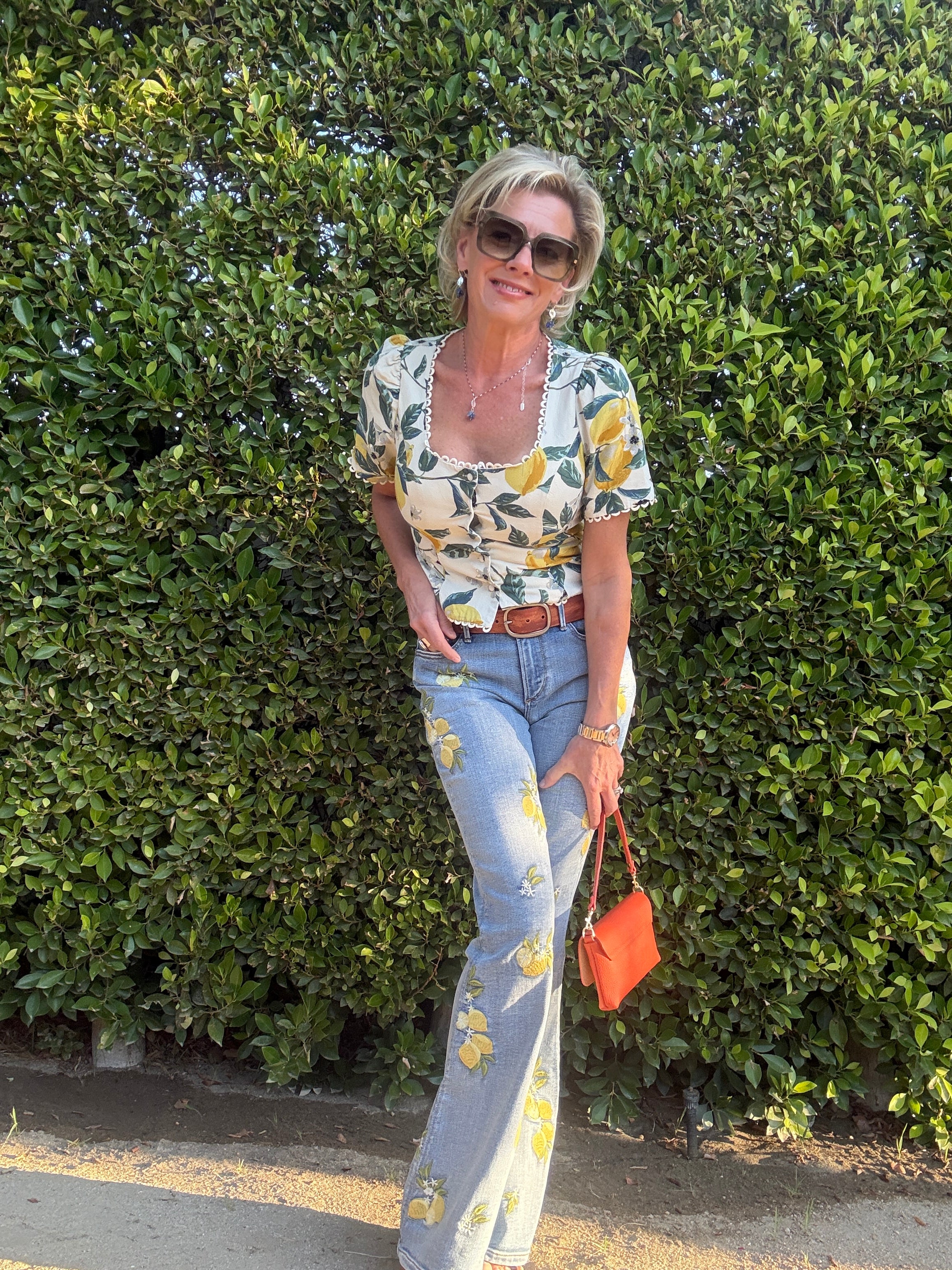 Farrah Limoncello front styled