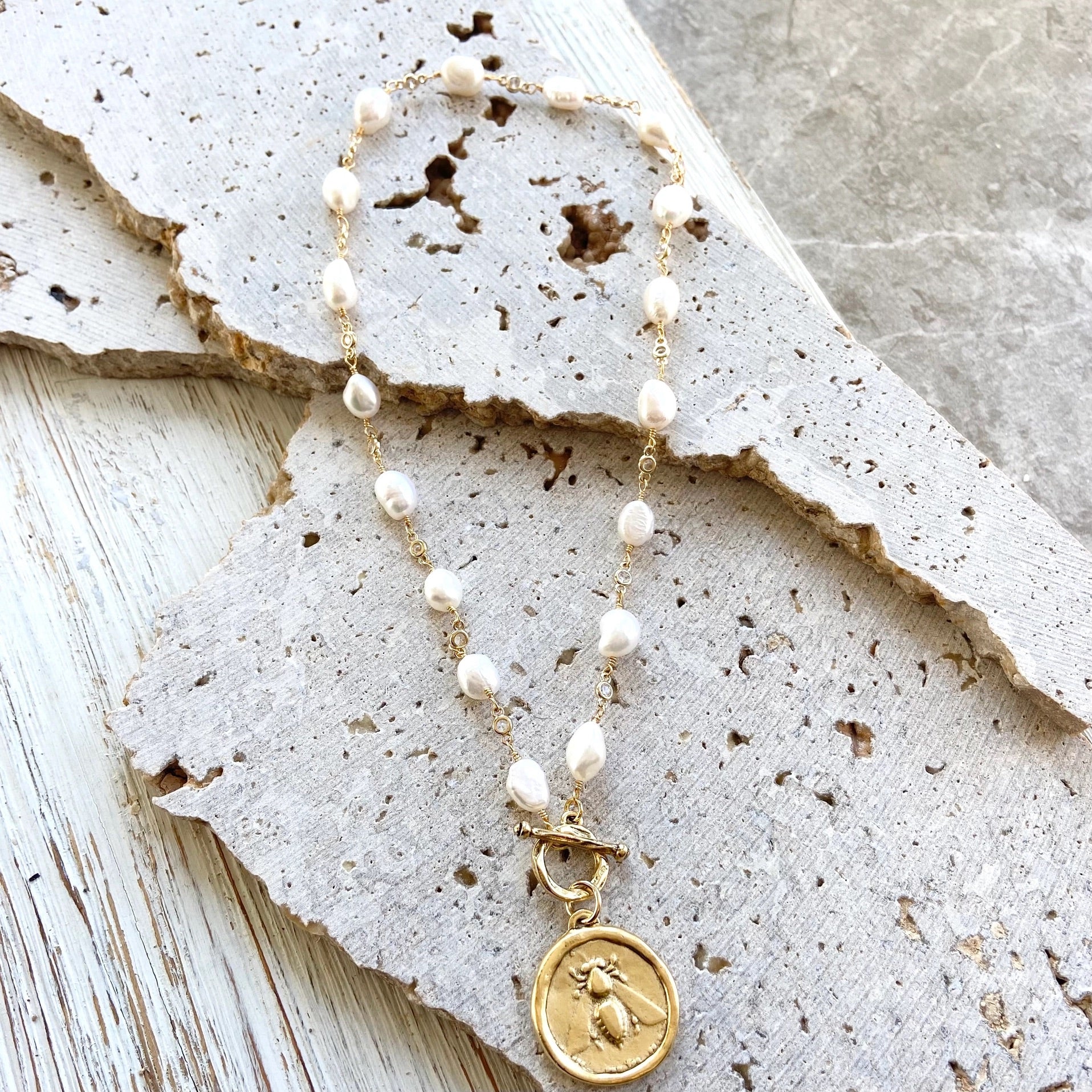 Queen Bee Pearl Necklace 16