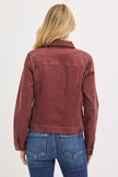 vintage washed jacket choco brown back