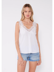 Scallop Lace Trim V-Neck Tank