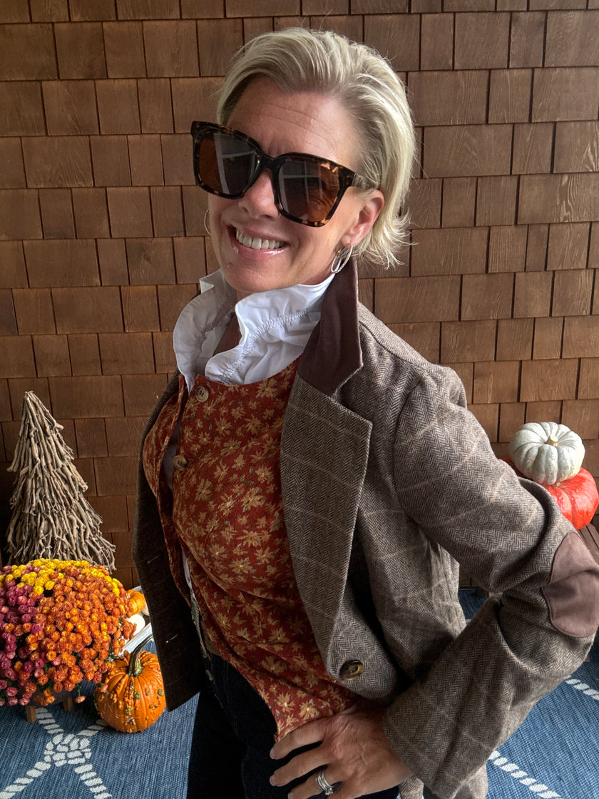 Piper Herringbone Blazer side/close