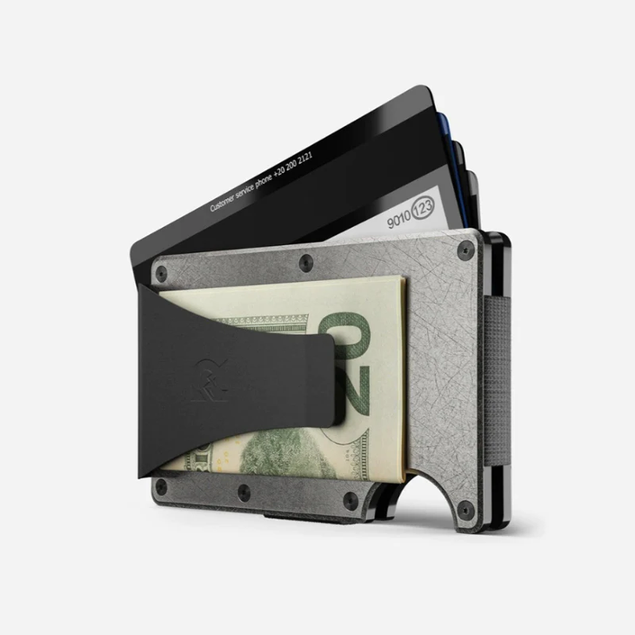 Ridge Wallet | StoneWashed Titanium - Money Clip